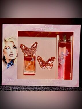 NEW Dolly Parton “Scent From Above” Gift Set 🦋 Mist & Butterfly Hair Clip!